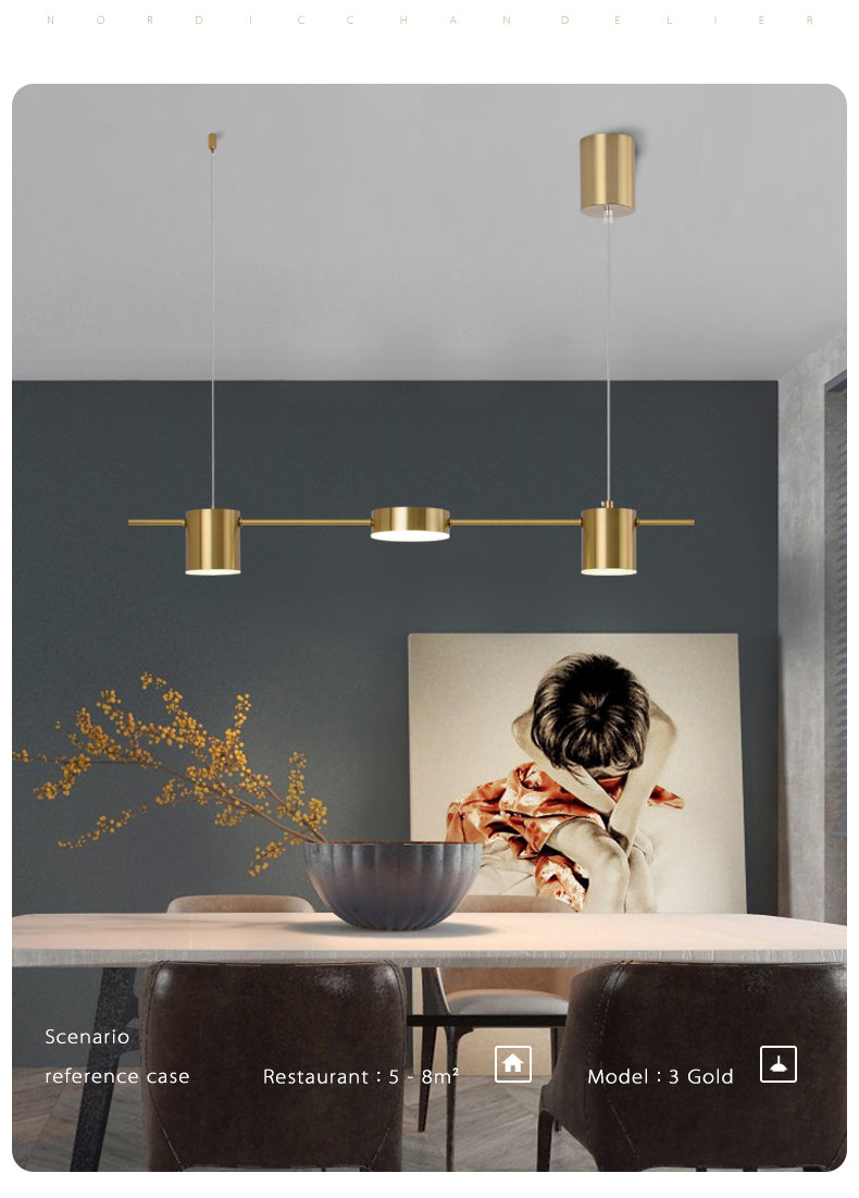 Lustres modernos para sala de estar com LED Mesa de jantar Lustre de teto Luminária suspensa para cozinha Lâmpada de iluminação interna regulável