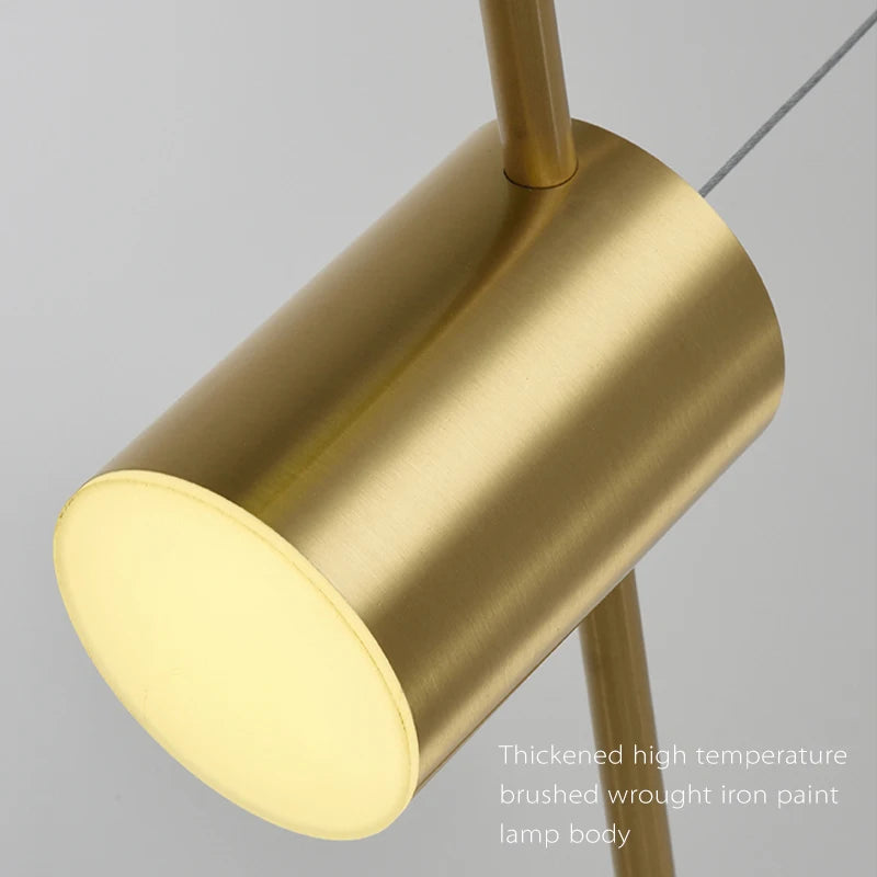 Lustres modernos para sala de estar com LED Mesa de jantar Lustre de teto Luminária suspensa para cozinha Lâmpada de iluminação interna regulável