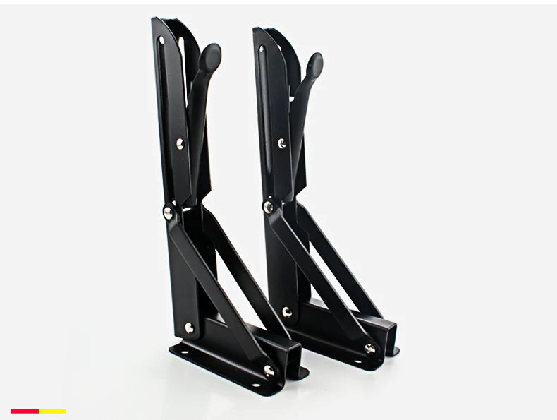 KAK 2pcs Suporte de prateleira dobrável Heavy Duty Aço inoxidável dobrável Suporte de prateleira Hardware para mesa de trabalho RV Car Saving Space
