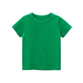 2024 Verão Meninas Meninos Camisetas Sólidas Roupas 100% Algodão Puro Manga Curta Amarelo Vermelho Verde Crianças UnderShirt Bottomming Roupas