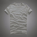 Camiseta 100% algodão sólido t-shirt homens de manga curta camiseta