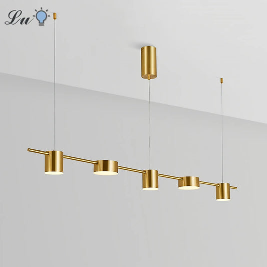 Lustres modernos para sala de estar com LED Mesa de jantar Lustre de teto Luminária suspensa para cozinha Lâmpada de iluminação interna regulável