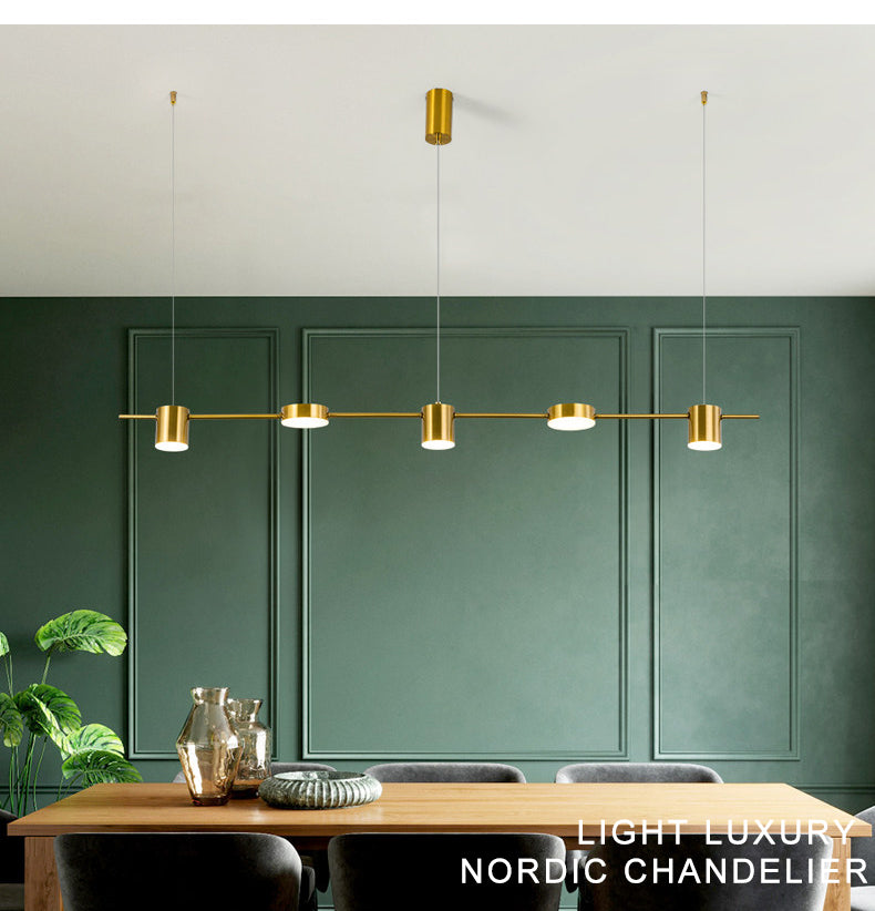 Lustres modernos para sala de estar com LED Mesa de jantar Lustre de teto Luminária suspensa para cozinha Lâmpada de iluminação interna regulável
