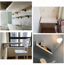 KAK 2pcs Suporte de prateleira dobrável Heavy Duty Aço inoxidável dobrável Suporte de prateleira Hardware para mesa de trabalho RV Car Saving Space