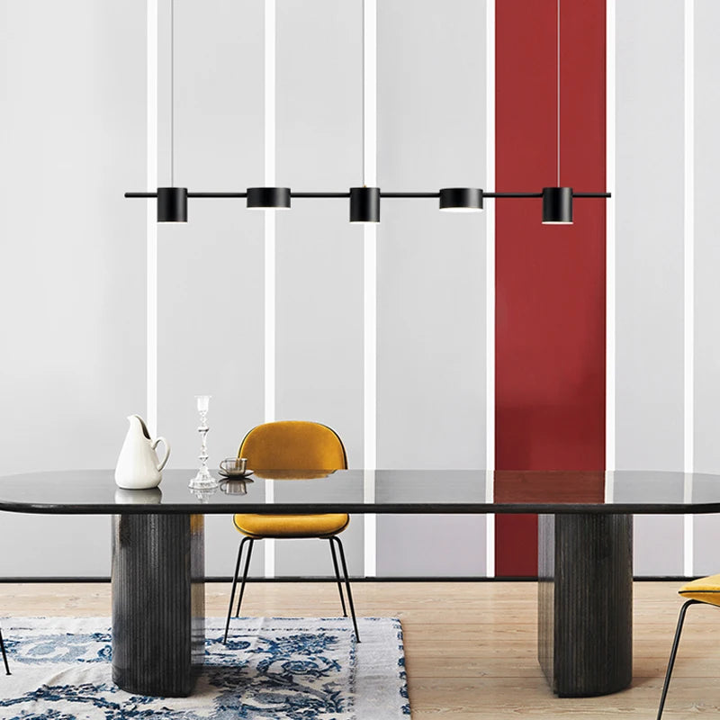 Lustres modernos para sala de estar com LED Mesa de jantar Lustre de teto Luminária suspensa para cozinha Lâmpada de iluminação interna regulável
