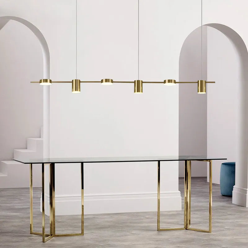Lustres modernos para sala de estar com LED Mesa de jantar Lustre de teto Luminária suspensa para cozinha Lâmpada de iluminação interna regulável