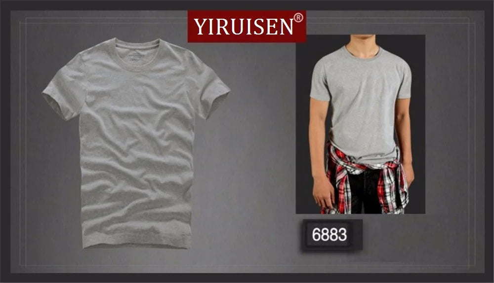 Camiseta 100% algodão sólido t-shirt homens de manga curta camiseta