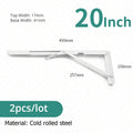 KAK 2pcs Suporte de prateleira dobrável Heavy Duty Aço inoxidável dobrável Suporte de prateleira Hardware para mesa de trabalho RV Car Saving Space