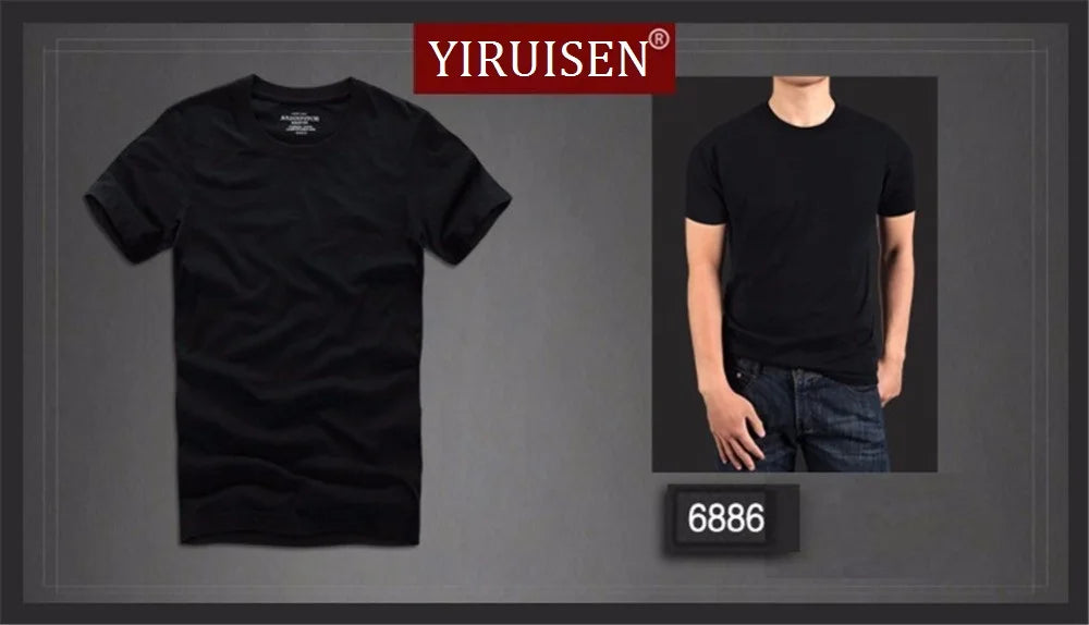 Camiseta 100% algodão sólido t-shirt homens de manga curta camiseta