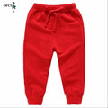 Venda de Calças Infantis Primavera Adolescente Menino Calças Esportivas Criança Casual Crianças Calças de Algodão Sólido Para Roupas de Menina Para 1-10 T