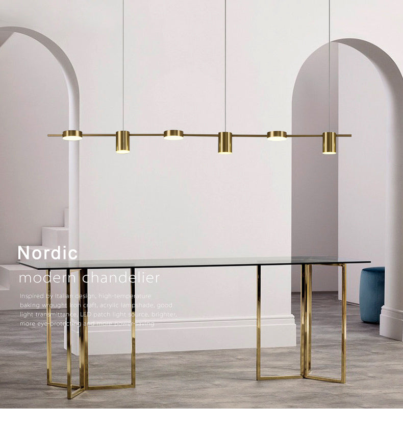 Lustres modernos para sala de estar com LED Mesa de jantar Lustre de teto Luminária suspensa para cozinha Lâmpada de iluminação interna regulável