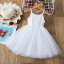 Little Girls Summer Dress for Kids Polka Dot Sling Tutu Princess Party Gown Birthday Wedding Children Clothing Girl Casual Dress