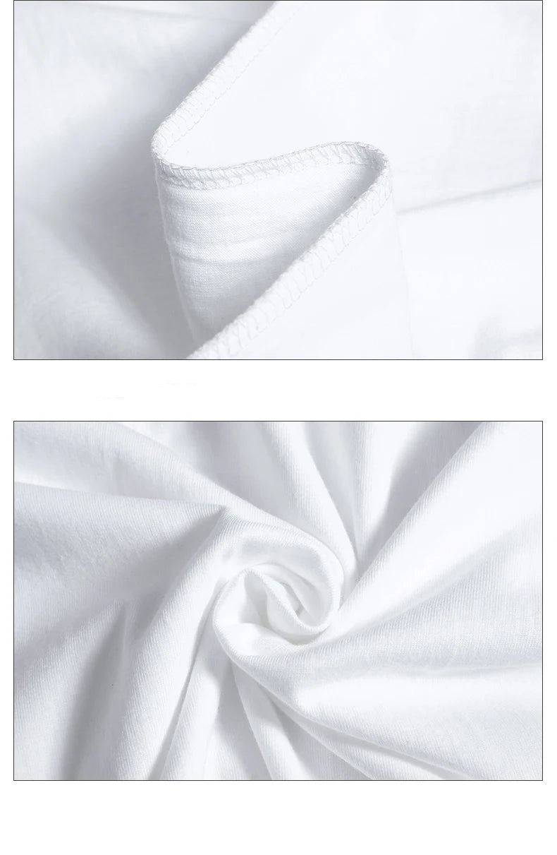 Camisetas masculinas 2024 Masculino Verão Algodão Manga Curta Moda Bottoming Tops Em Torno Do Pescoço Branco Tee Camiseta Oversized Roupas Masculinas