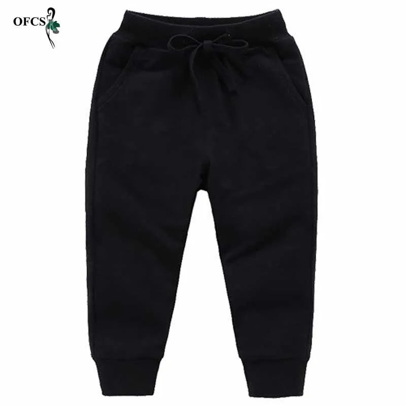 Venda de Calças Infantis Primavera Adolescente Menino Calças Esportivas Criança Casual Crianças Calças de Algodão Sólido Para Roupas de Menina Para 1-10 T