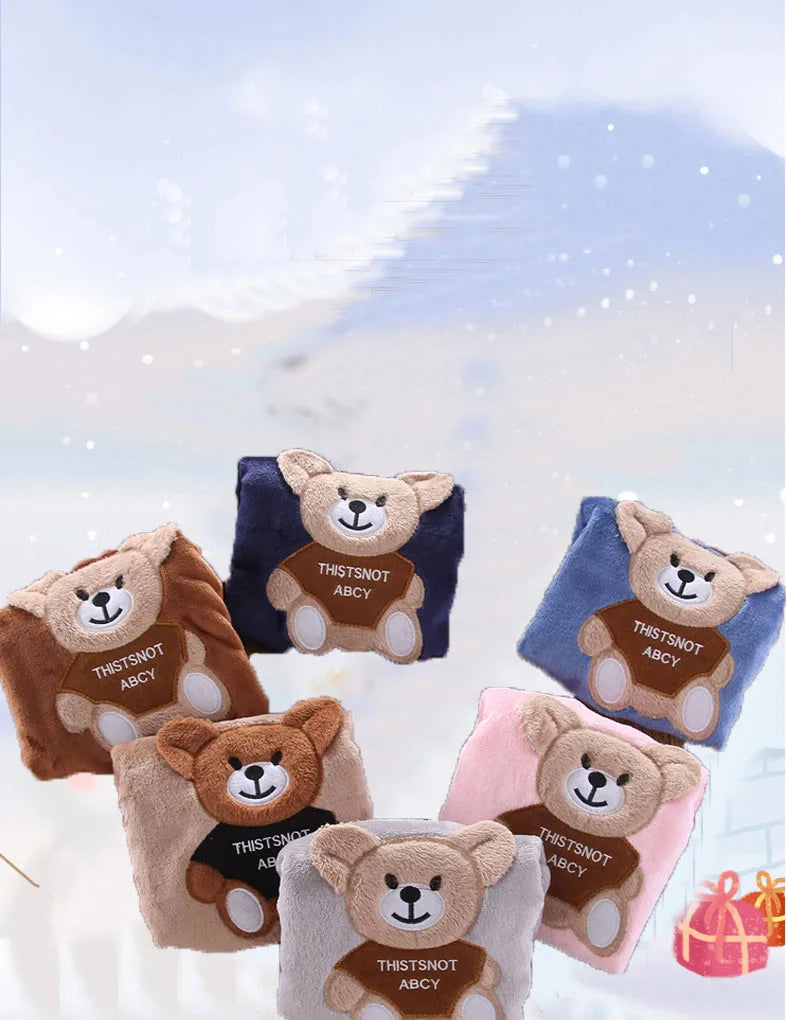 Novo Inverno Bebê Meninas Meninos Homewear Conjuntos Outono Moda Flanela Roupas de Lã Crianças Dos Desenhos Animados Urso Pijamas Crianças Pijamas