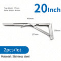 KAK 2pcs Suporte de prateleira dobrável Heavy Duty Aço inoxidável dobrável Suporte de prateleira Hardware para mesa de trabalho RV Car Saving Space