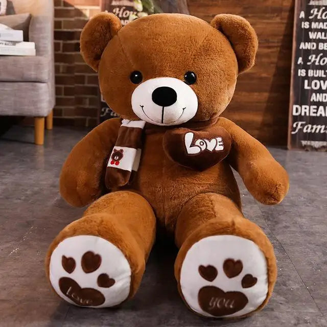 Urso de pelúcia de alta qualidade 4 cores com lenço Bichos de pelúcia Urso Brinquedos de pelúcia Boneca Travesseiro Crianças Amantes Aniversário Presente do bebê