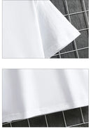 Camisetas masculinas 2024 Masculino Verão Algodão Manga Curta Moda Bottoming Tops Em Torno Do Pescoço Branco Tee Camiseta Oversized Roupas Masculinas