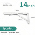 KAK 2pcs Suporte de prateleira dobrável Heavy Duty Aço inoxidável dobrável Suporte de prateleira Hardware para mesa de trabalho RV Car Saving Space