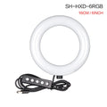 Luz de Anel LED RGB de 6/10/12 Polegadas, Lâmpada de Anel para Selfie, 15 Cores, 3 Modos com Suporte de Tripé, Plug USB para Transmissão ao Vivo no YouTube, Maquiagem e Fotografia