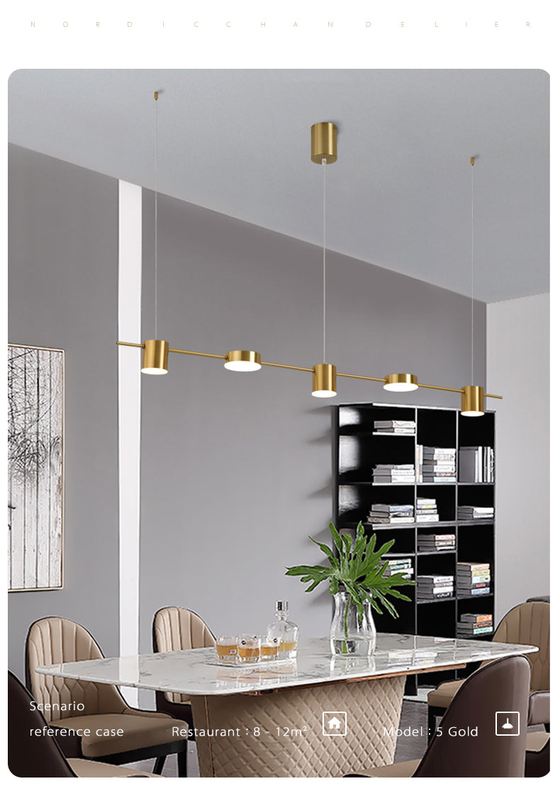 Lustres modernos para sala de estar com LED Mesa de jantar Lustre de teto Luminária suspensa para cozinha Lâmpada de iluminação interna regulável