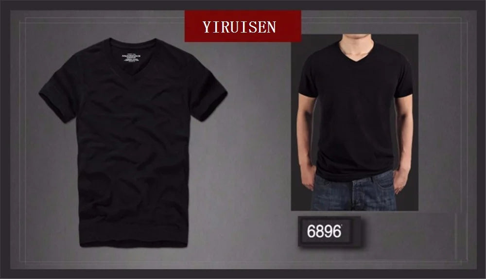 Camiseta 100% algodão sólido t-shirt homens de manga curta camiseta