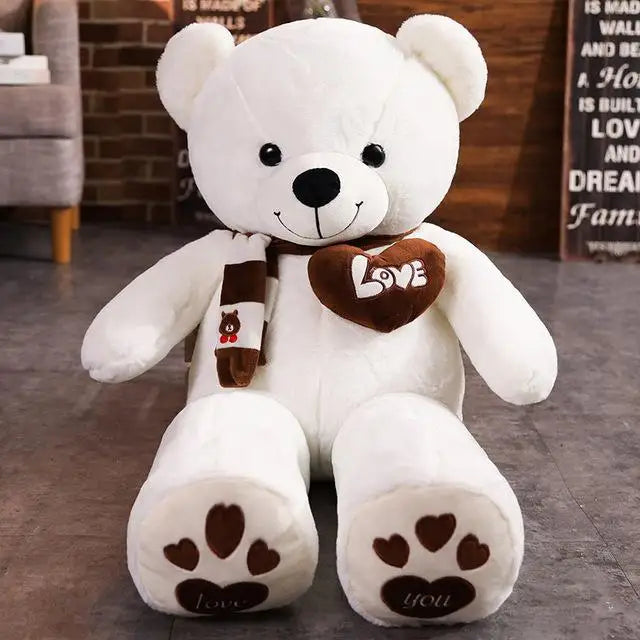 Urso de pelúcia de alta qualidade 4 cores com lenço Bichos de pelúcia Urso Brinquedos de pelúcia Boneca Travesseiro Crianças Amantes Aniversário Presente do bebê