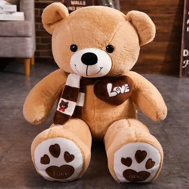 Urso de pelúcia de alta qualidade 4 cores com lenço Bichos de pelúcia Urso Brinquedos de pelúcia Boneca Travesseiro Crianças Amantes Aniversário Presente do bebê