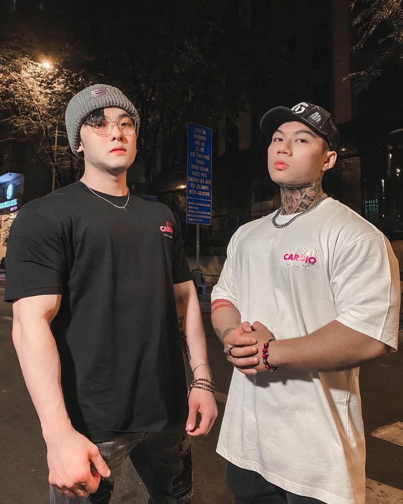 ANTI CARDIO Casual Oversized short sleeves cotton t shirt Gym Fitness Male Training Workout Cotton Tees Top New Fashion Clothes