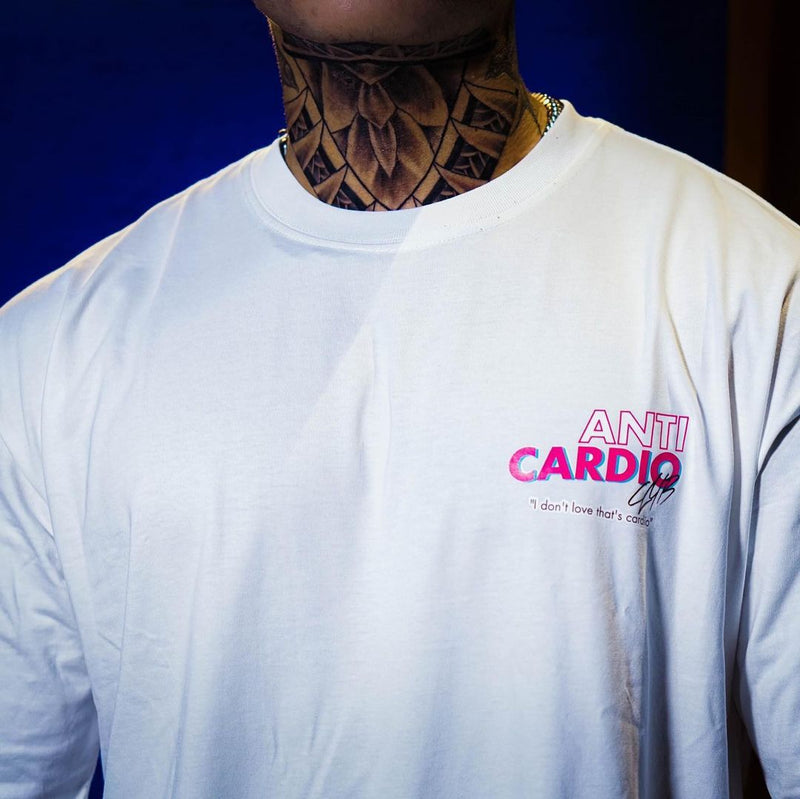 ANTI CARDIO Casual Oversized short sleeves cotton t shirt Gym Fitness Male Training Workout Cotton Tees Top New Fashion Clothes