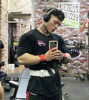 ANTI CARDIO Casual Oversized short sleeves cotton t shirt Gym Fitness Male Training Workout Cotton Tees Top New Fashion Clothes