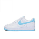 Nike Air Force 1 Low '07 Branco Aquarius Blue FQ4296-100 Resistente ao desgaste Comfort Board Shoes Low Top para homens/mulheres Original