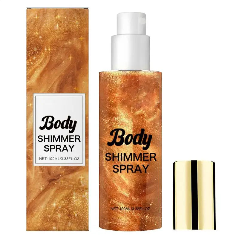 Spray de Brilho Corporal Bronze Iluminador Corporal