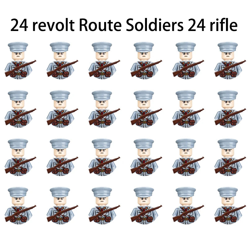 40 pcs/lote ww2 personagens militares wwii soldados do exército blocos de construção montagem de tijolos do exército nacional armas brinquedos para crianças