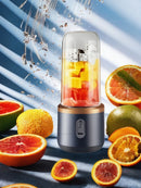 Liquidificador portátil com copo, 6 lâminas, máquina de suco doméstica, misturador de smoothies,Extractor de suco recarregável via USB, ferramenta de cozinha