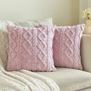 1 capa de almofada de lã artificial decorativa simples, capa de almofada de lã de pelúcia curta e macia, sofá decorativo moderno, fami