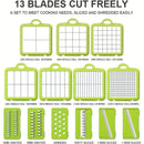 16/25 em 1 Cortador Multifuncional de Legumes com Cabo Ralador de Alimentos Cortador de Legumes Fatiador Picador Itens de Cozinha Ferramenta de cocina