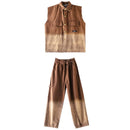 Verão Denim Crianças Roupas de Dança Hip Hop Trajes 4 Meninas Meninos Jazz Dança Desgaste Salão de Baile Camiseta Calças Shorts Dança Roupa de Palco