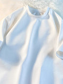 Camiseta Waffle Masculina Nova Gola Redonda Solta Camiseta Feminina Moda Casual Camisetas Verão High Street Oversized Meia Manga Camisetas Top