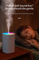 Umidificador de Ar USB Mini 400ml Difusor de Óleo Essencial Aromático para Casa e Carro Difusor Ultrassônico Silencioso com Névoa e Lâmpada LED Colorida