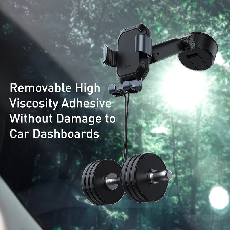 Suporte para telefone de carro Baseus Gravity Ventosa Suporte universal ajustável Suporte no suporte GPS do carro para iPhone 12 Pro Max Xiaomi POCO
