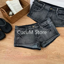 Verão Mulheres Y2k Streetwear Gyaru Harajuku Moda Grunge Vintage Coquette Cintura Baixa Cintura 2000 Shorts Jeans Calças Quentes Japonesas
