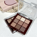 Paleta de Sombras Chocolate Marrom Terra Quente - 9 Tons Matte Laranja Marrom Pérola Glitter Iluminador de Longa Duração