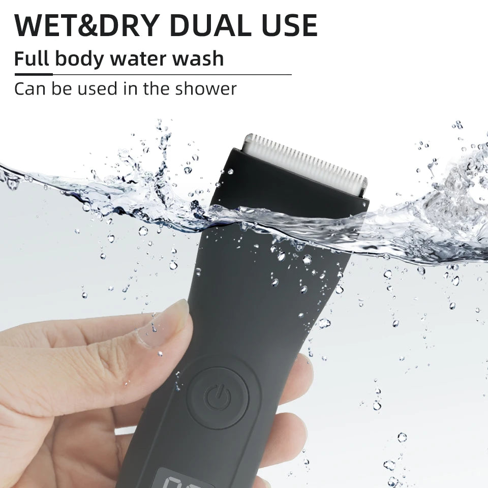Aparador de Pêlos Corporais para Homens Bolas Mulheres Lady Shaver Remoção de Pêlos Aparador de Biquíni Aparador de Virilha & Corpo Barbeador Braço Barba Navalha