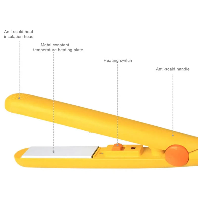 Mini Prancha Alisadora 2 em 1 Ferro de Alisar Cabelo Cerâmica de Turmalina Ferramenta para Alisar e Enrolar Cabelo Ferro de Cachos Portátil Pequeno