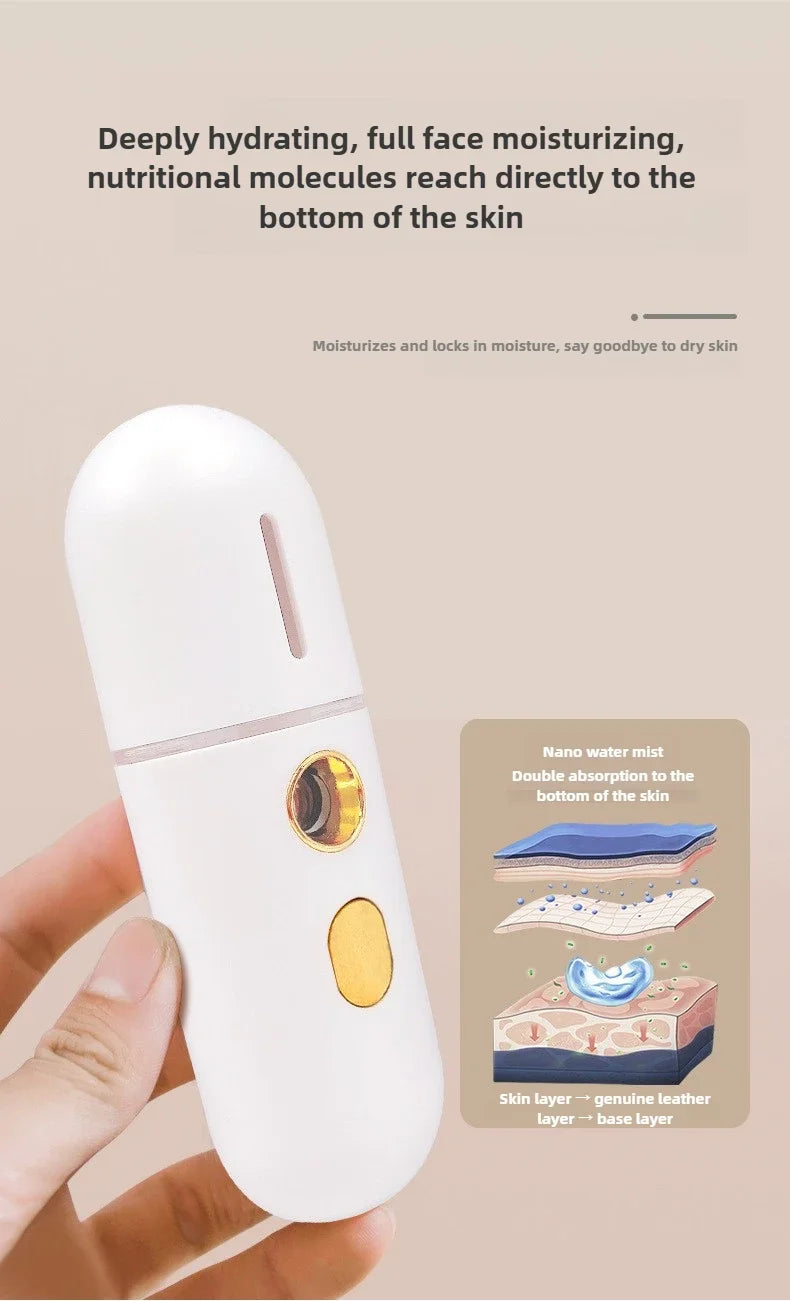 Mini Vaporizador Facial Nano Spray Hidratante