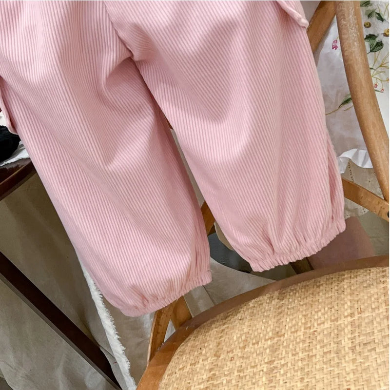 Calças para Bebês Meninos e Meninas 2024 Macacão de Bebê Simples para Meninos Legais Primavera e Outono Crianças Roupas Infantis Inferiores