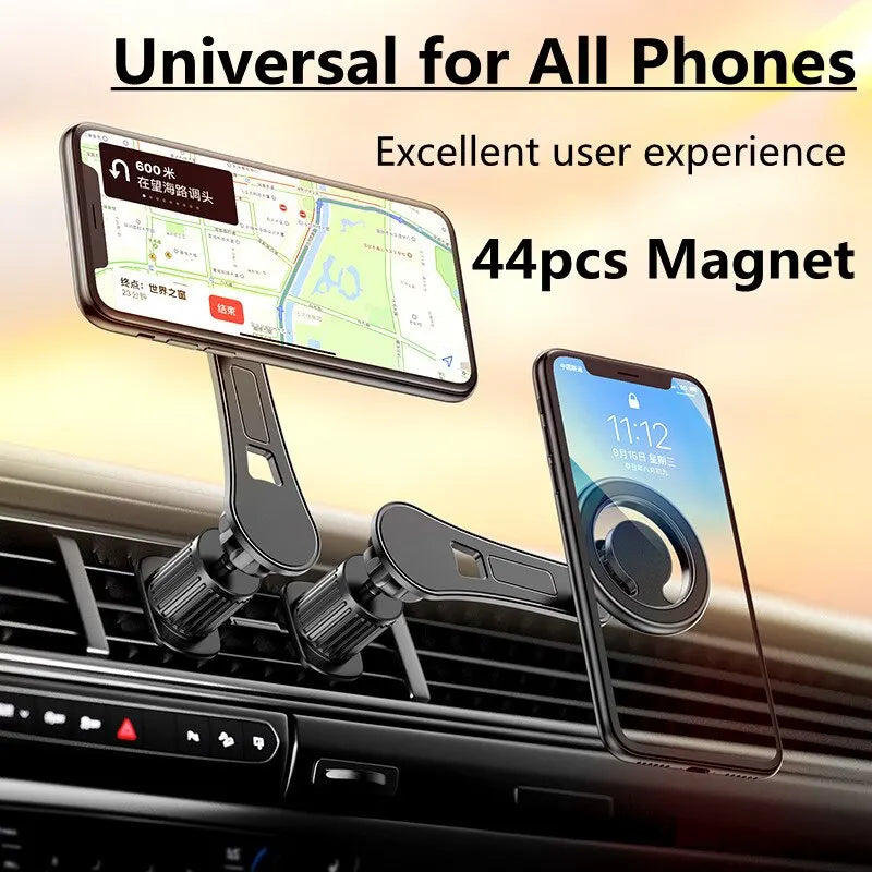 Suporte Magnético para Celular no Carro com Montagem para GPS - Suporte para iPhone 15 14 13 e Samsung Xiaomi Compatível com MagSafe