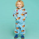 Conjunto de roupas infantis 2025 Nova Primavera Outono Meninos Meninas Cartoon Impresso Com Capuz Conjunto de Calças Casuais Crianças Roupas Casuais Sólidas