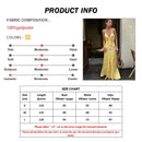 Vestido Feminino Casual Oymimi com Estampa Amarela Elegante Alças Finas Costas Abertas Moda Outono Cintura Alta Vestido de Tornozelo